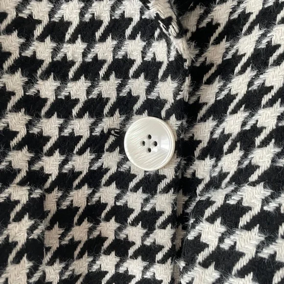 Petite Studio Black/white Plaid Long Coat Size XS - Picture 4 of 10